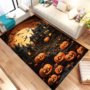 Halloween Rug, Pumpkin Rug, Halloween Rug Hooking Pattern, Horror Rug, Halloween Decor